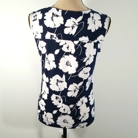 Jones New York Collection Sleeveless Floral Top. S - Picture 4 of 9